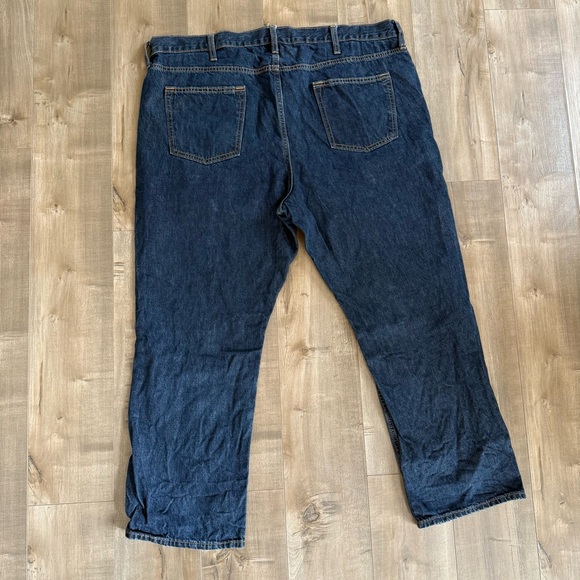 Old Navy Straight Jeans Mens 44 x 30 Dark Wash Denim Built-In Tough - Picture 4 of 8
